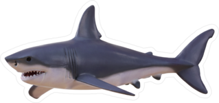 Grazing Great White Shark Sticker