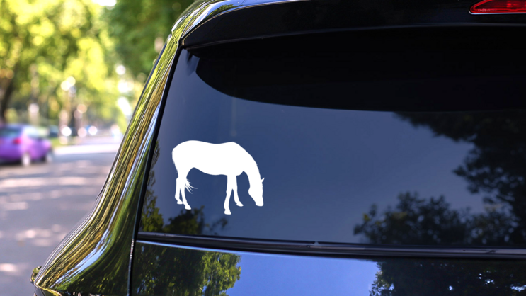 Grazing Horse Sticker on a Rear Car Window (New) example