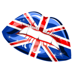 Great Britain Flag Lipstick UK Sticker