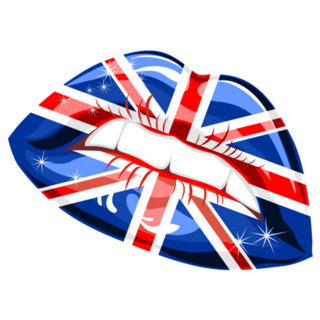 Great Britain Flag Lipstick UK Sticker