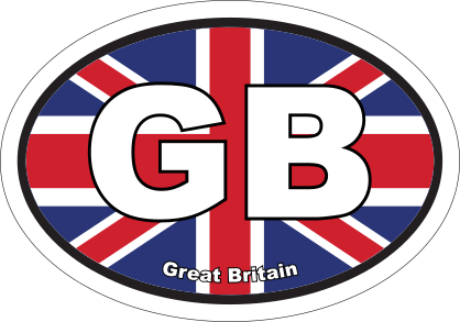 Great Britain Gb Flag Oval Sticker