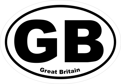 Great Britain GB Oval Sticker