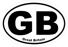 Great Britain GB Oval Sticker