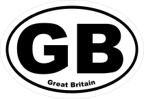 Great Britain GB Oval Sticker
