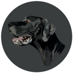 Great Dane Circle Sticker