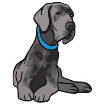 Great Dane Drawing Sticker