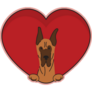 Great Dane Heart Sticker