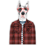 Great Dane Hipster Sticker