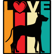 Great Dane Love Sticker 