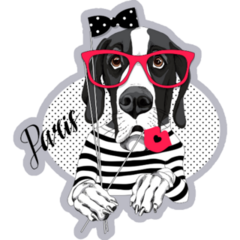 Great Dane Paris Sticker
