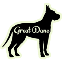 Great Dane Silhouette Sticker