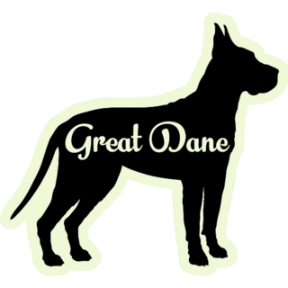 Great Dane Silhouette Sticker