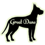 Great Dane Silhouette Sticker