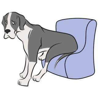 Great Dane Sofa Sticker