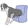 Great Dane Sofa Sticker