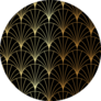 Great Gatsby, 1920s Black & Gold Pattern Sticker