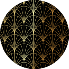 Great Gatsby, 1920s Black & Gold Pattern Sticker