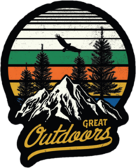 Great Outdoors Mountain Sticker