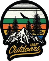 Great Outdoors Mountain Sticker