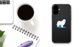 Great Pyrenees Blue Sticker on a Phone (New) example