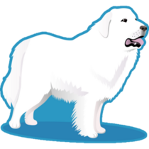 Great Pyrenees Blue Sticker