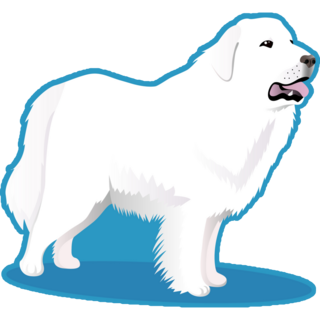 Great Pyrenees Blue Sticker