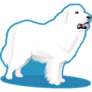 Great Pyrenees Blue Sticker