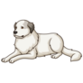 Great Pyrenees Cartoon Sticker