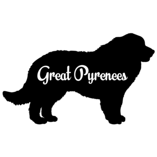 Great Pyrenees Font Sticker