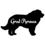 Great Pyrenees Font Sticker