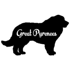 Great Pyrenees Font Sticker