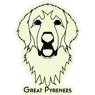 Great Pyrenees Outline Sticker