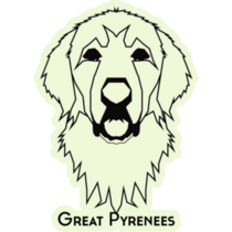 Great Pyrenees Outline Sticker