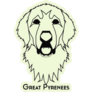 Great Pyrenees Outline Sticker