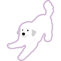 Great Pyrenees Purple Sticker