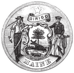 Great Seal Of The State Of Maine Sticker
