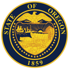 Great Seal Of Us Federal State Of Oregon Sticker