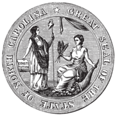 Great Seal Or Hallmark Of North Carolina Sticker