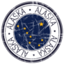 Great State Of Alaska Postal Rubber Stamp Sticker