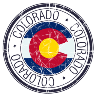 Great State Of Colorado Postal Stamp Sticker