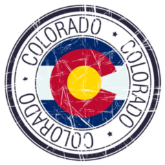 Great State Of Colorado Postal Stamp Sticker