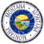 Great State Of Montana Postal Rubber Stamp Sticker