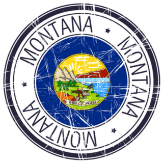 Great State Of Montana Postal Rubber Stamp Sticker