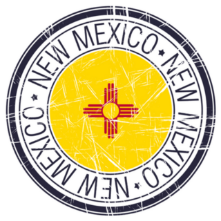Great State Of New Mexico Postal Yellow Sticker