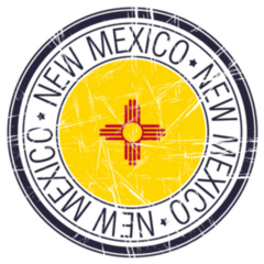 Great State Of New Mexico Postal Yellow Sticker