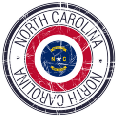 Great State Of North Carolina Postal Sticker