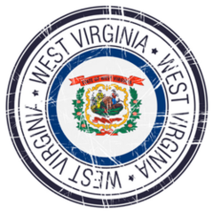 Great State Of West Virginia Round Sticker