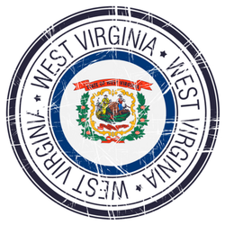 Great State Of West Virginia Round Sticker