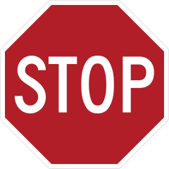 Great Stop Sign Sticker
