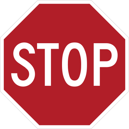 Great Stop Sign Sticker